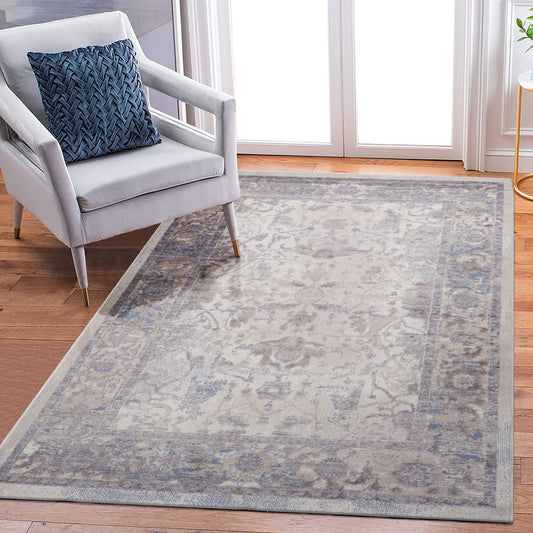 Traditional Non-Shedding Living Room Bedroom Dining Home Office Stylish And Stain Resistant Area Rug - Brown / Beige