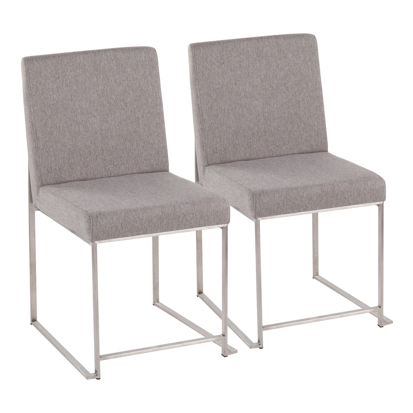 Fuji - Contemporary High Back Dining Chair, Modern Elegance (Set of 2)