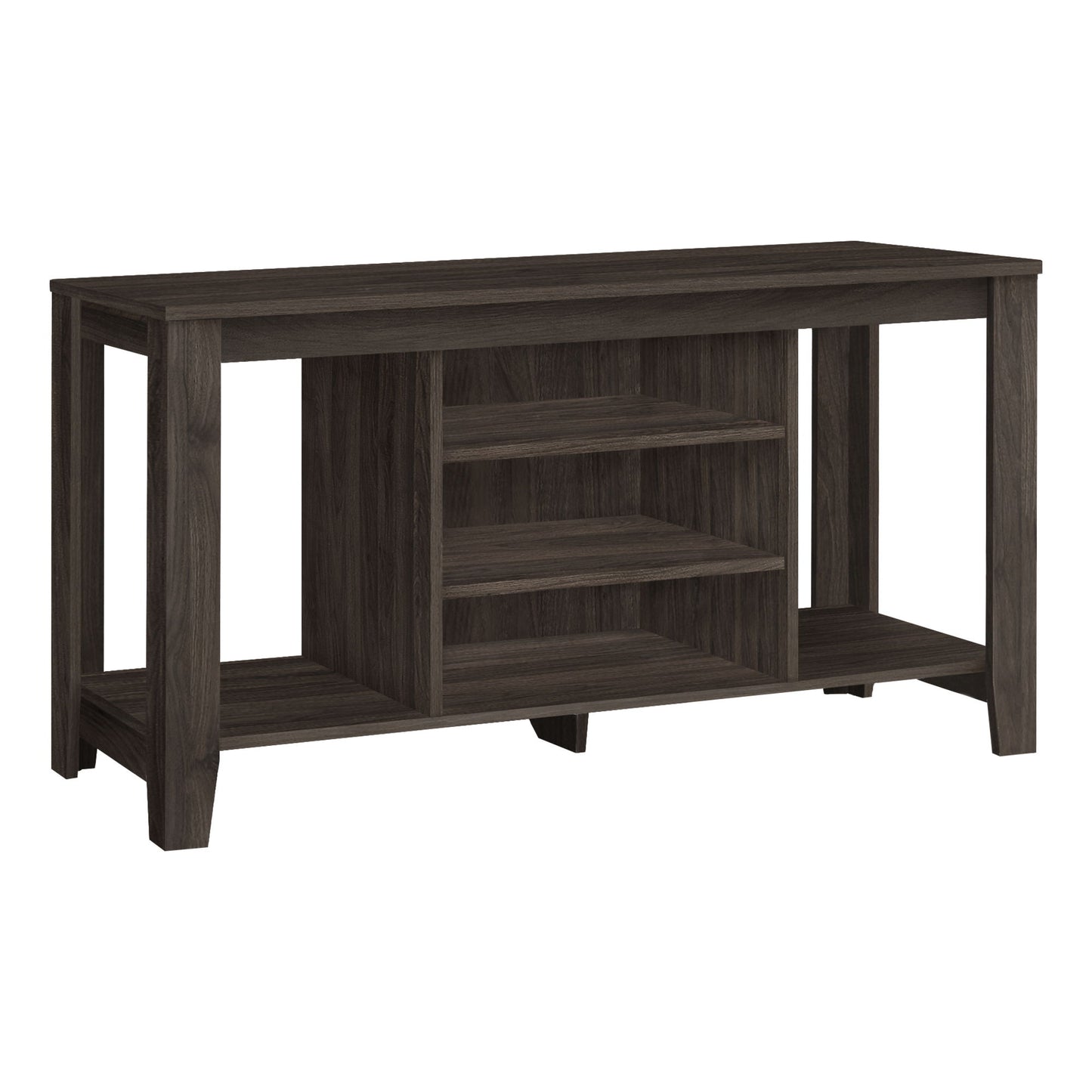 TV Stand, Console, Media Entertainment Center, Versatile Storage Shelves