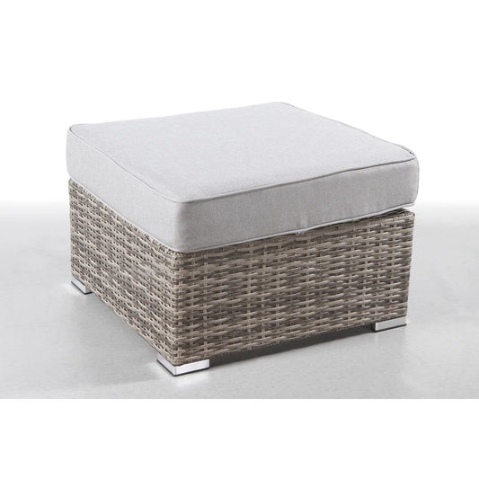 Outdoor Ottoman With Cushion - Gray