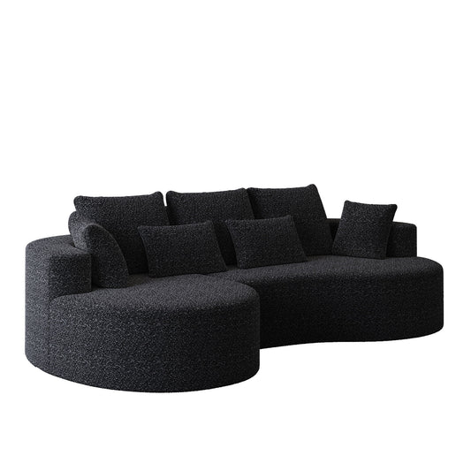 Curved Oversized Sectional Sofa With Extra Deep Seat