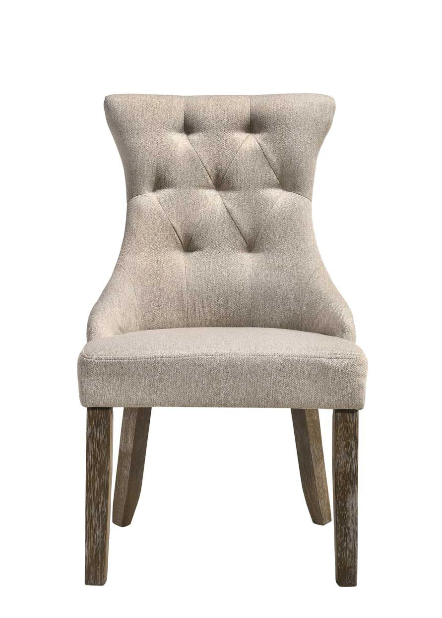 Gabrian - Two Tone Reclaimed Side Chair (Set of 2) - Beige / Gray