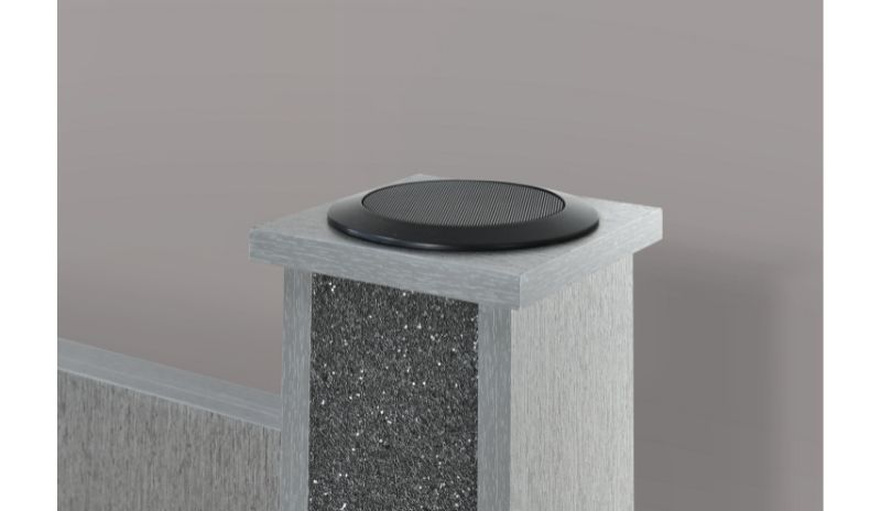 Logan - 4 Piece Full Bedroom Set (Full Bed With LED And Speakers, Dresser, Mirror And Nightstand) - Silver