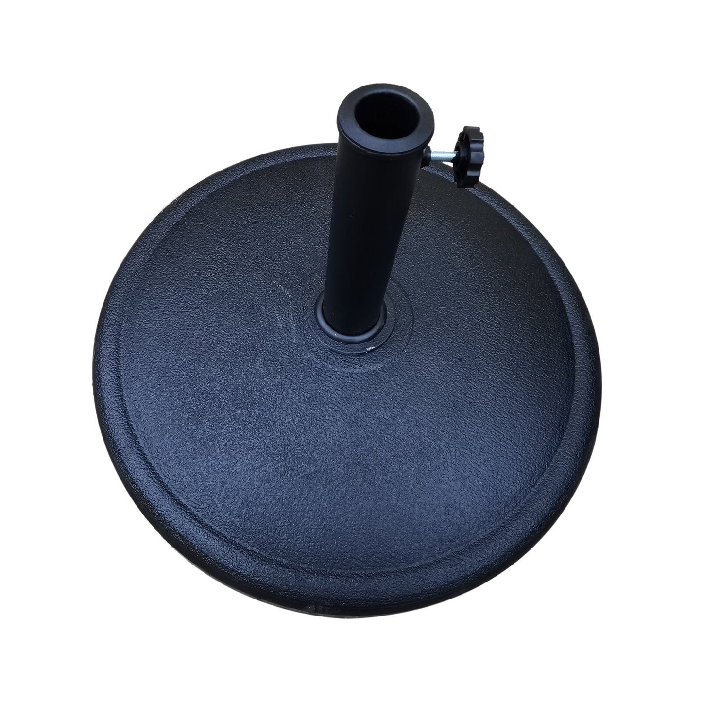 42 Pound Round Resin Umbrella Base - Black