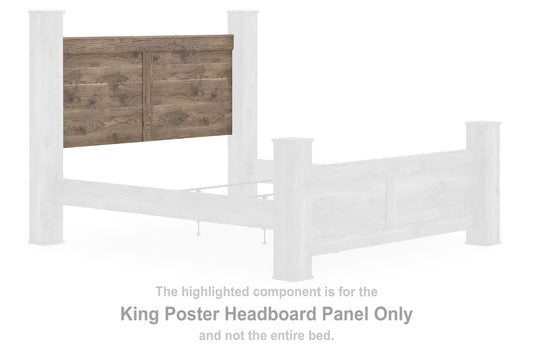 Rusticott - King Poster Headboard Panel - Brown