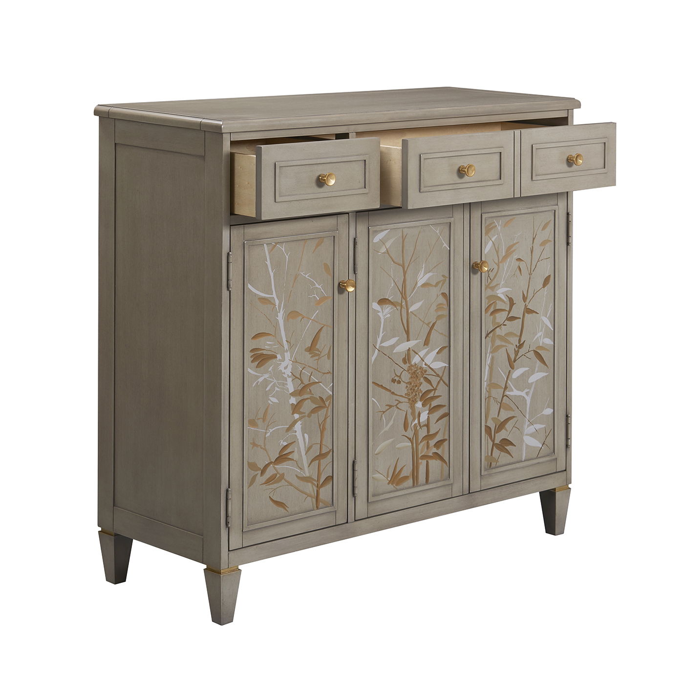 Dauphin - Handpainted Entryway Storage Cabinet - Gray Cashmere