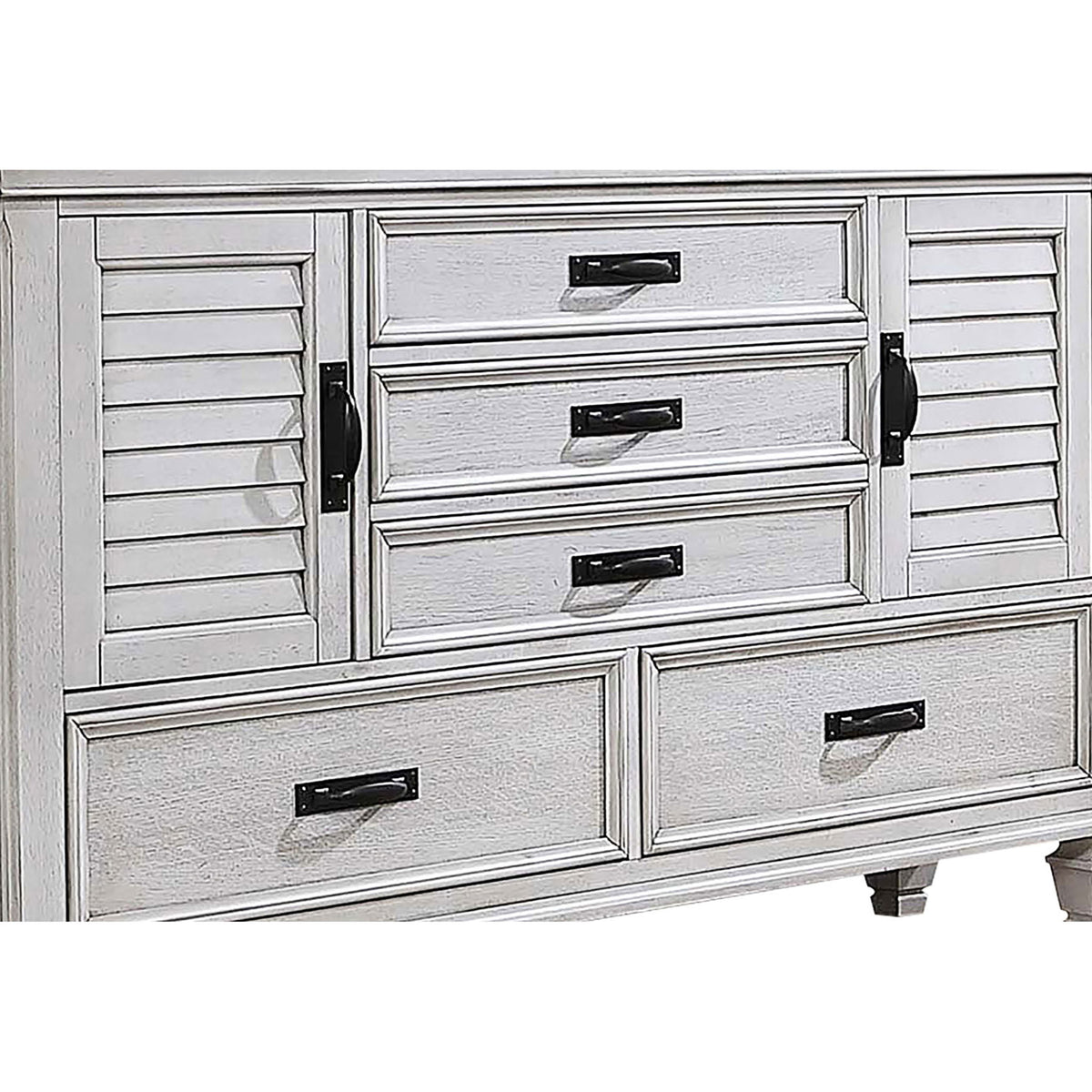 Lockeford - 5 Drawer Dresser With Mirror - White