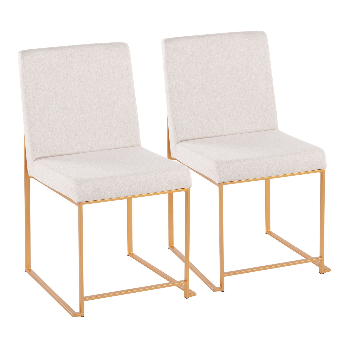 Fuji - Contemporary Stylish Frame, High Back Dining Chair (Set of 2)