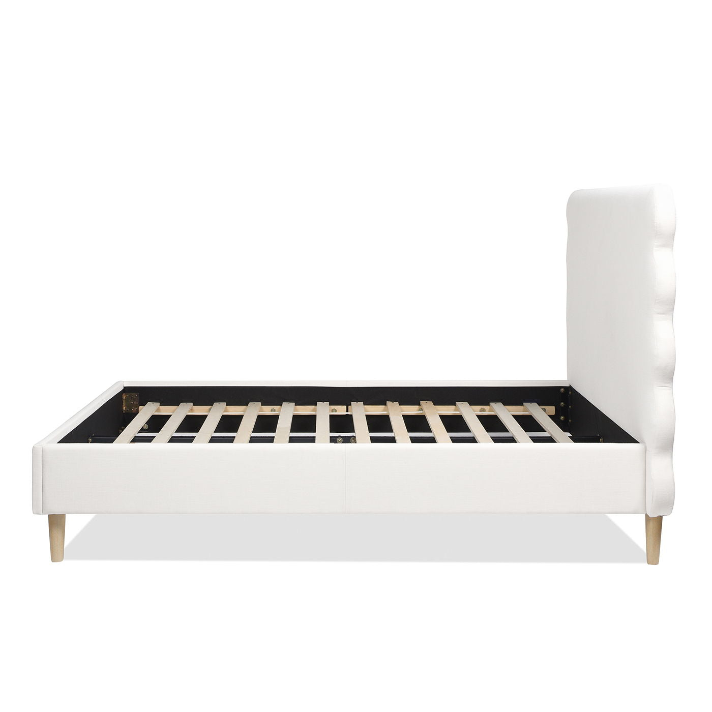 Stockholm - Modern Wavy Headboard Platform Bed