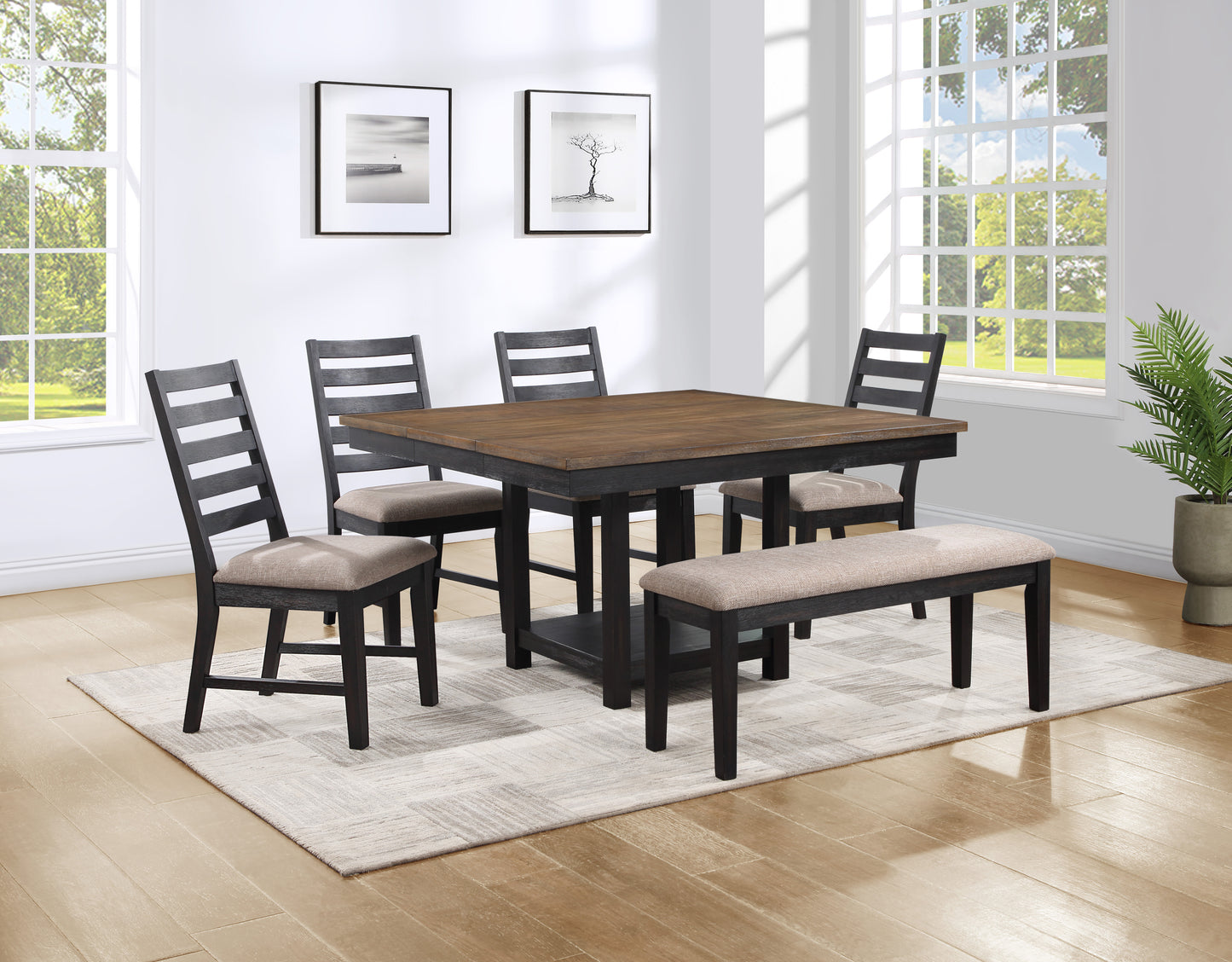 Harington - 6 Piece Dining Set - Black