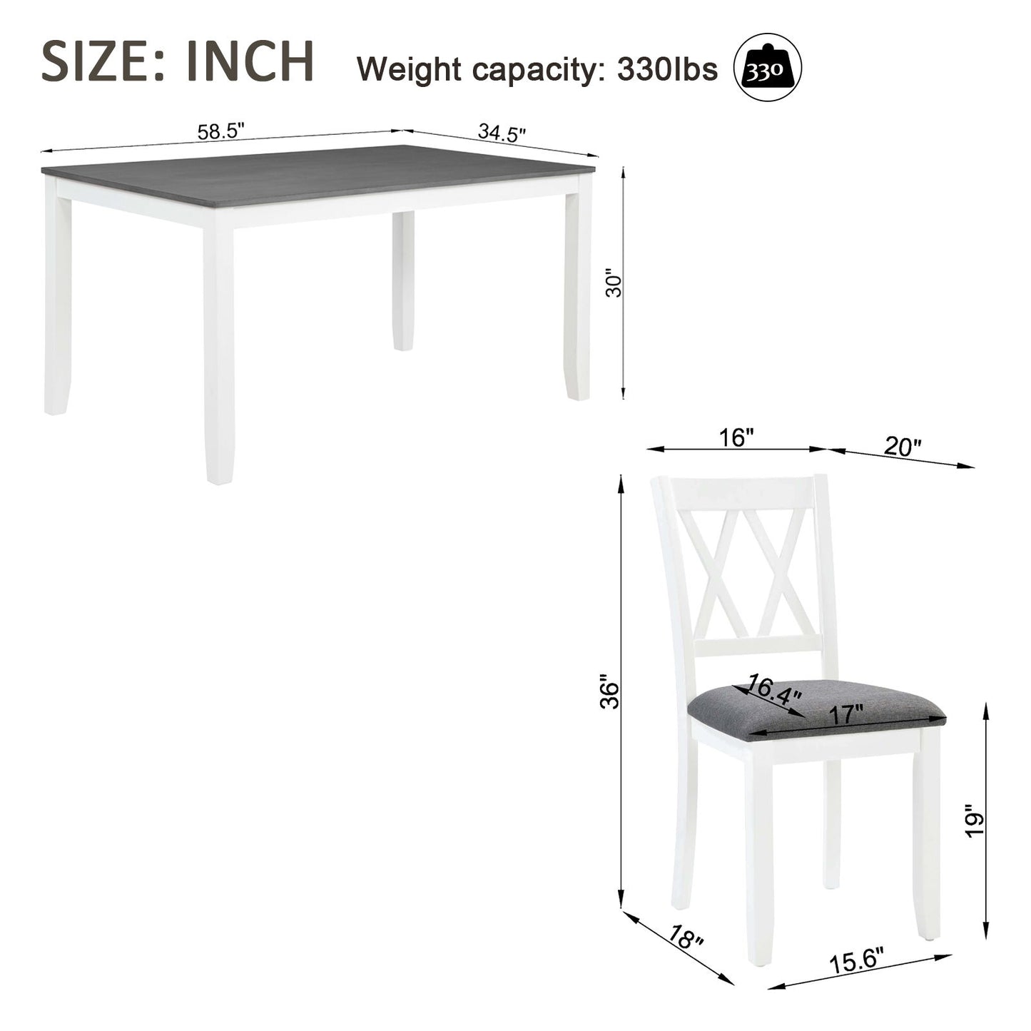 Modern Dining Set With Upholstered Chairs
