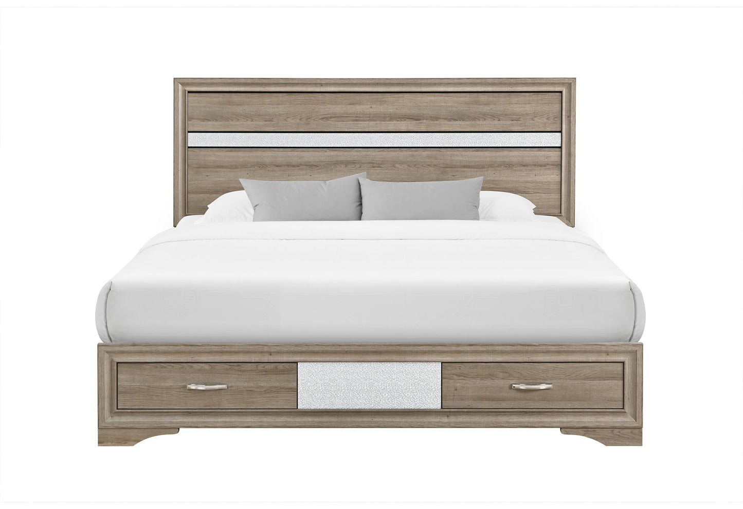 Seville - Full Bed Footboard Drawers - Natural