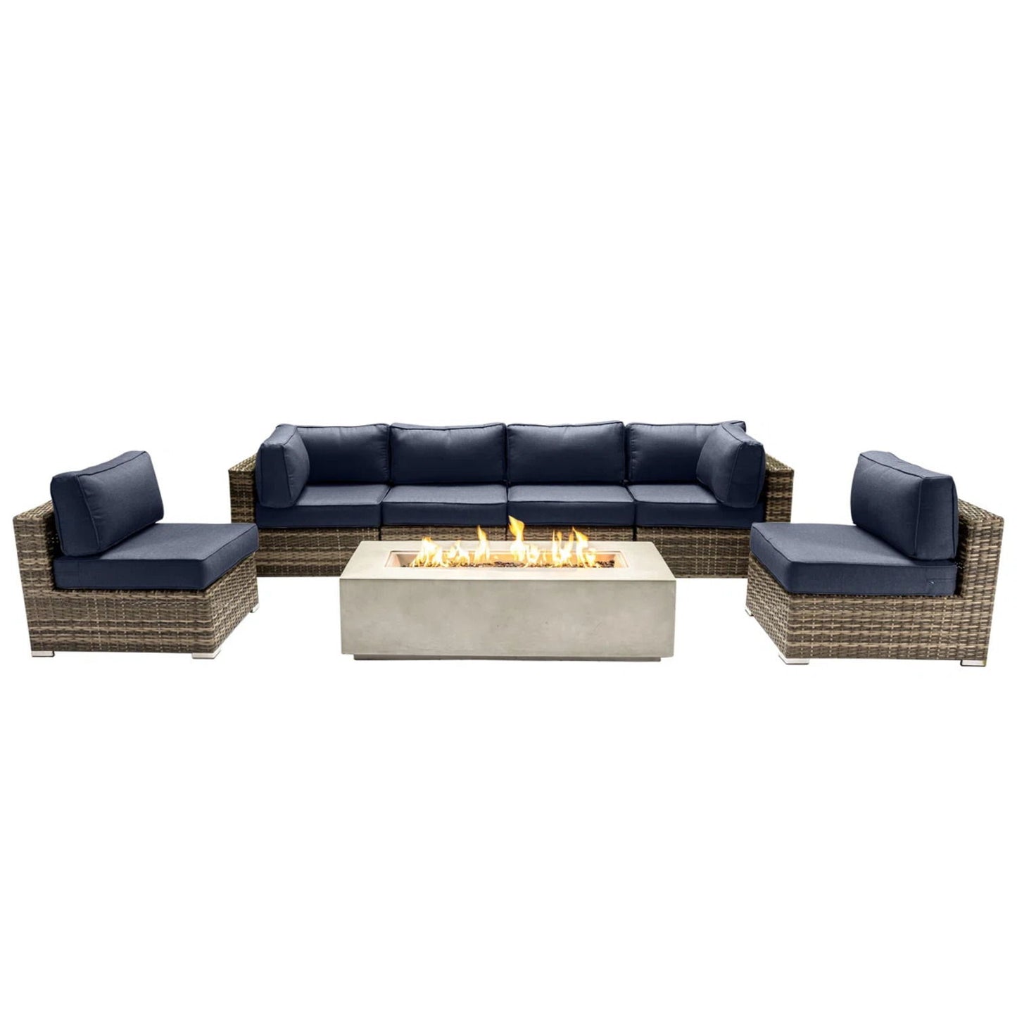 Outdoor Elegance Conversation Set With Fire Pit