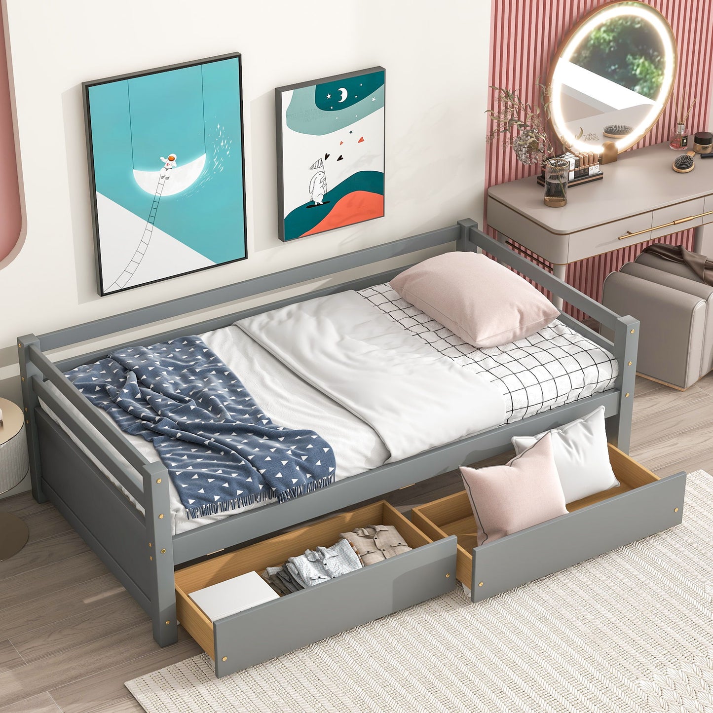 Daybed With 2 Storage Drawers