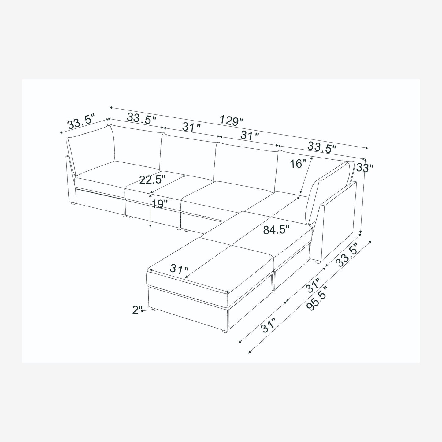 Reversible Modular Sectional With Custom Configuration And Premium Upholstery - Dark Green