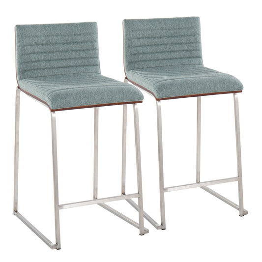 Mason Mara - Contemporary Fixed Height Counter Stool (Set of 2)