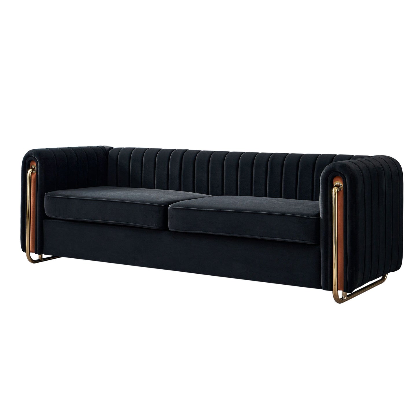 Contemporary Velvet Sofa Couch For Living Room