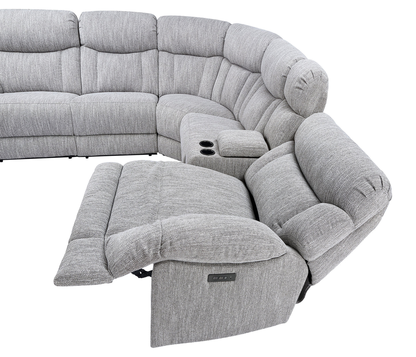 Park City - 5 Piece Sectional - Pearl Silver