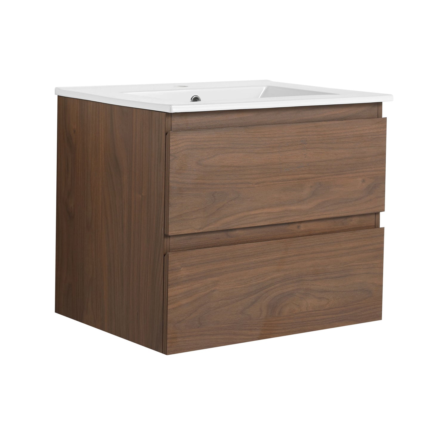 Wall Mounted Bathroom Vanity & Sink, 2 Soft Close Drawers