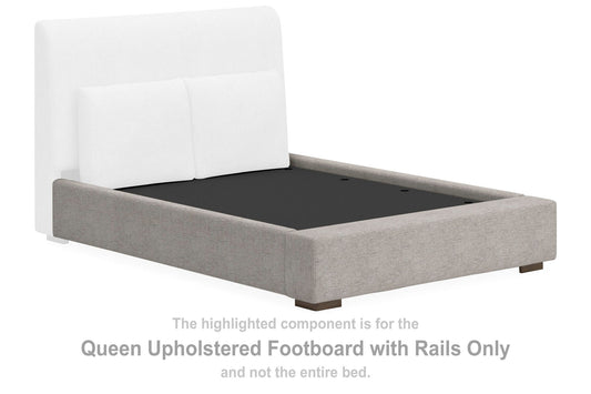 Cabalynn - Queen Uph Footboard With Rails - Oatmeal