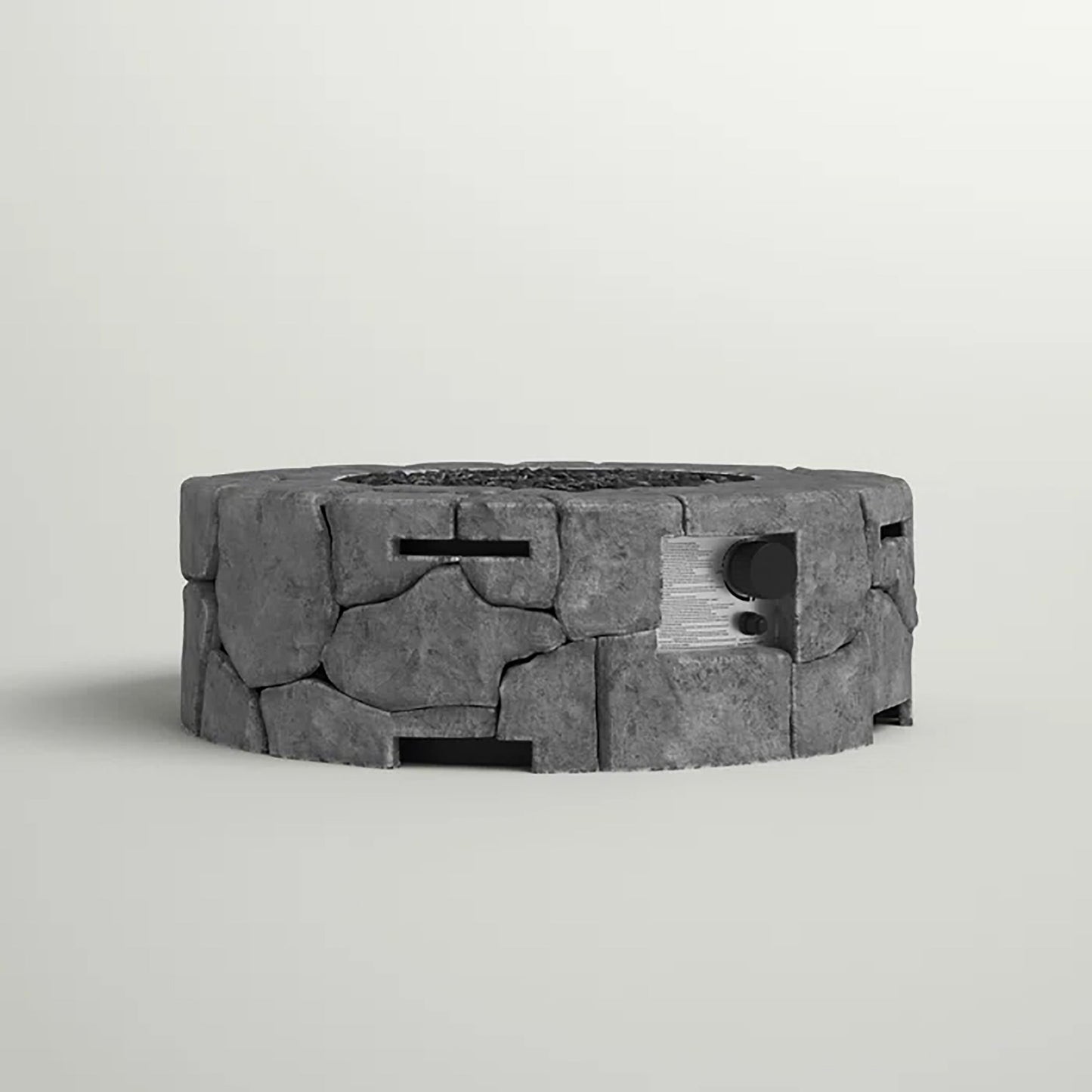 Fiber Reinforced Outdoor Fire Pit - Stone Gray