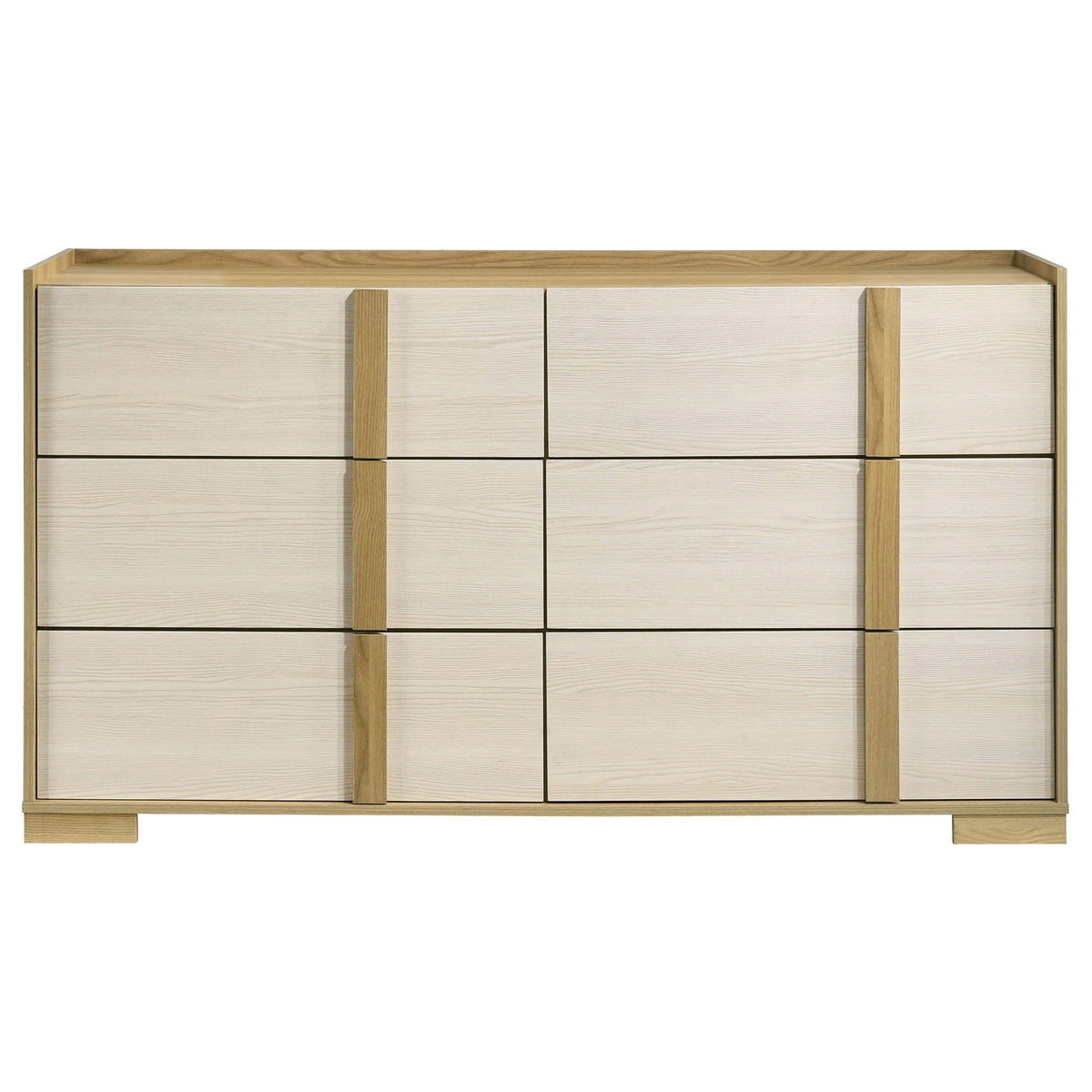 Lincoln - 6 Drawer Dresser - Natural / White