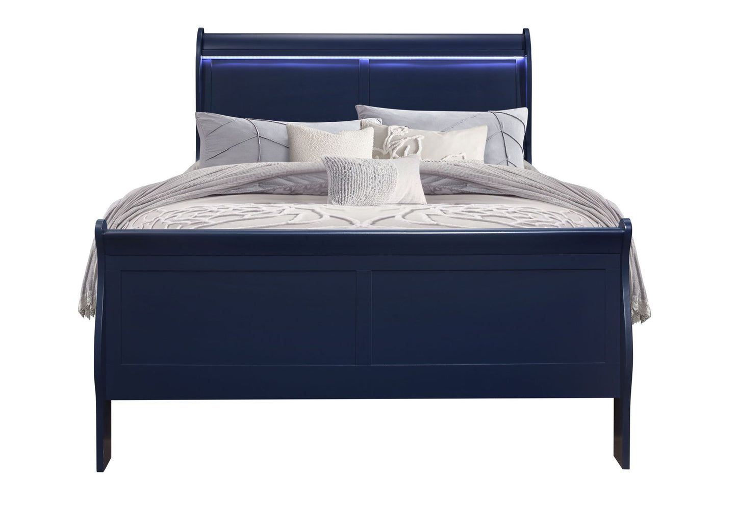 Charlie - Full Bed With LED Side Rails - Blue