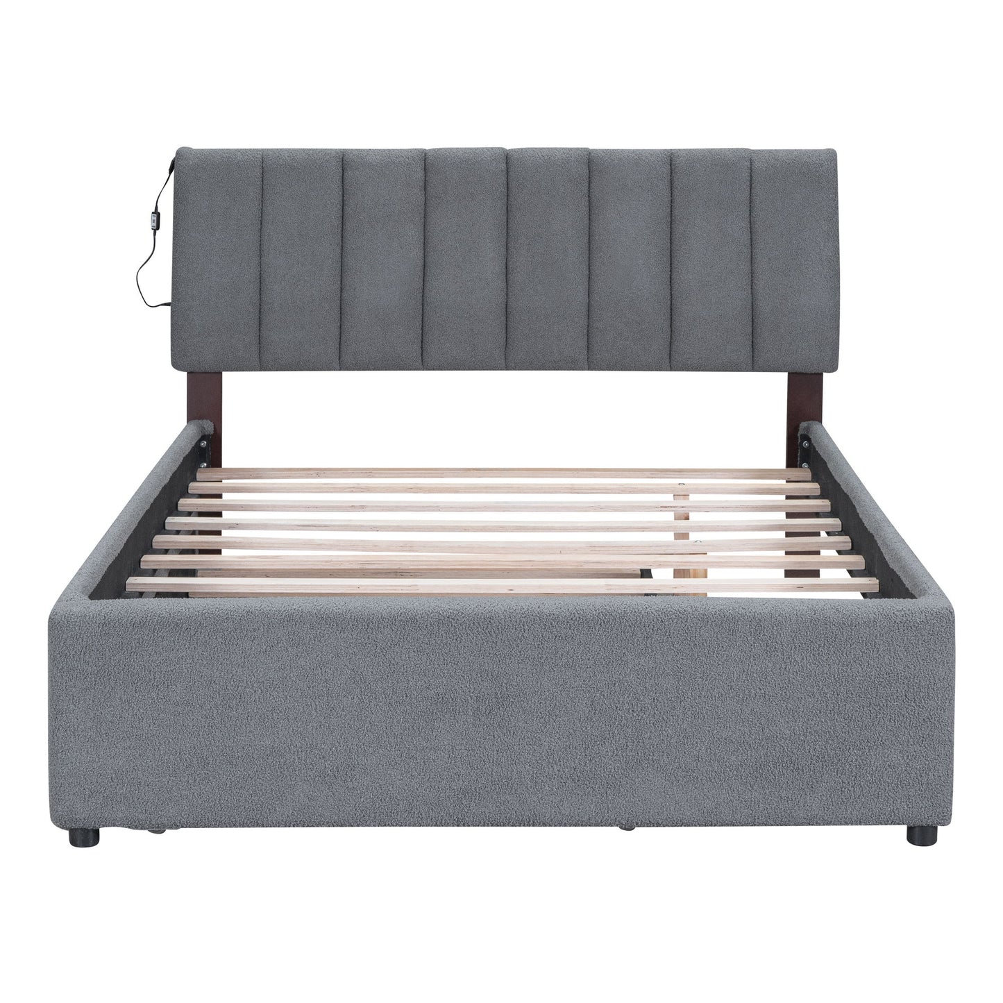 Upholstered Platform Bed With Trundle