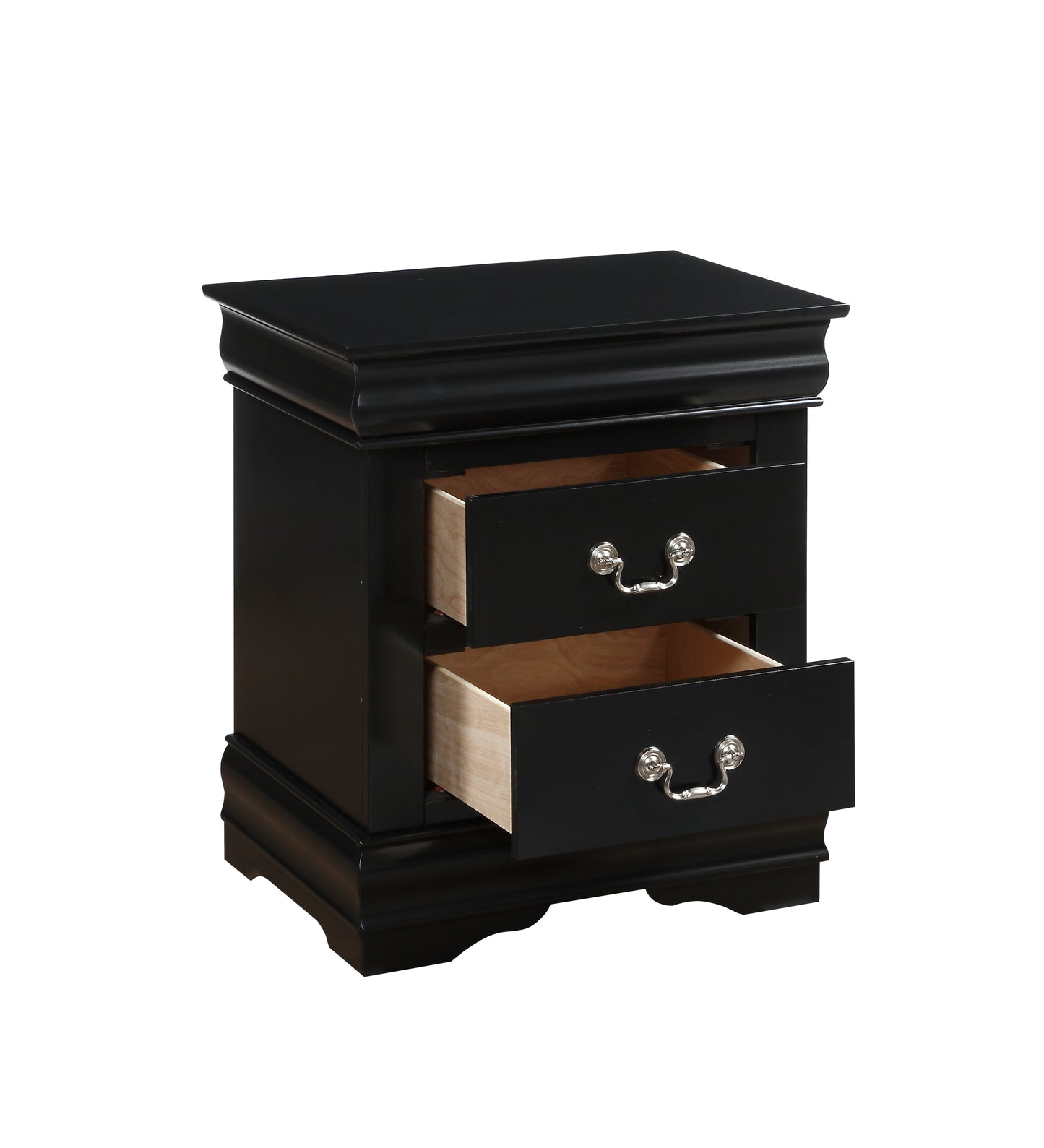 Louis Philippe Black Finish 5PCS Bedroom Set (Queen)