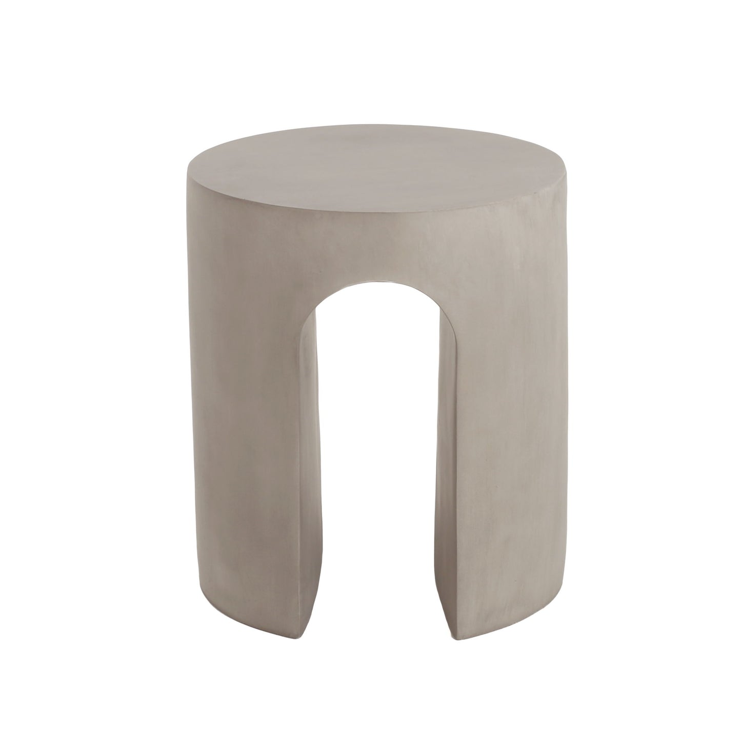Outdoor Round With U Shape Side Table - Light Gray