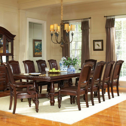 Antoinette - 11 Piece Dining Set - Dark Brown