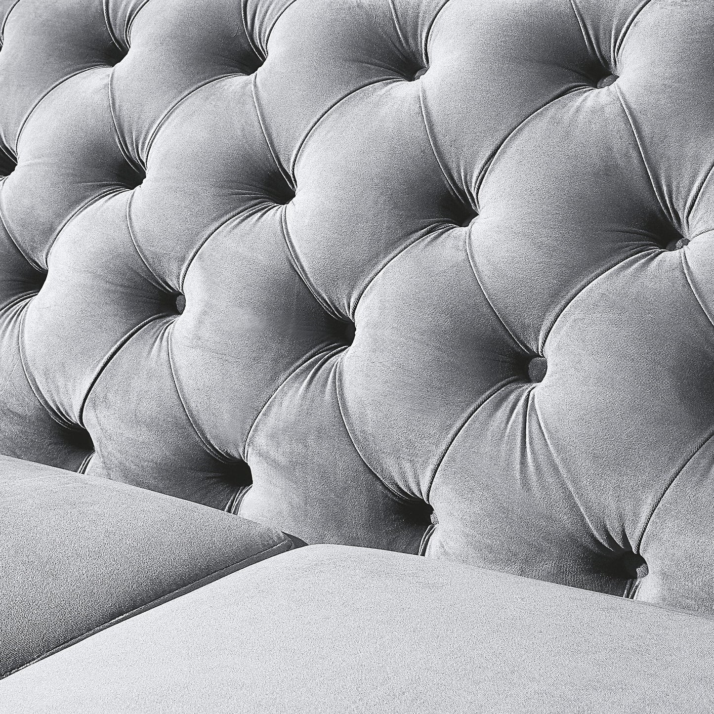 2 Seater Loveseat Sofa With Button Tufted Diamond Grid & 2 Pillows For Living Room