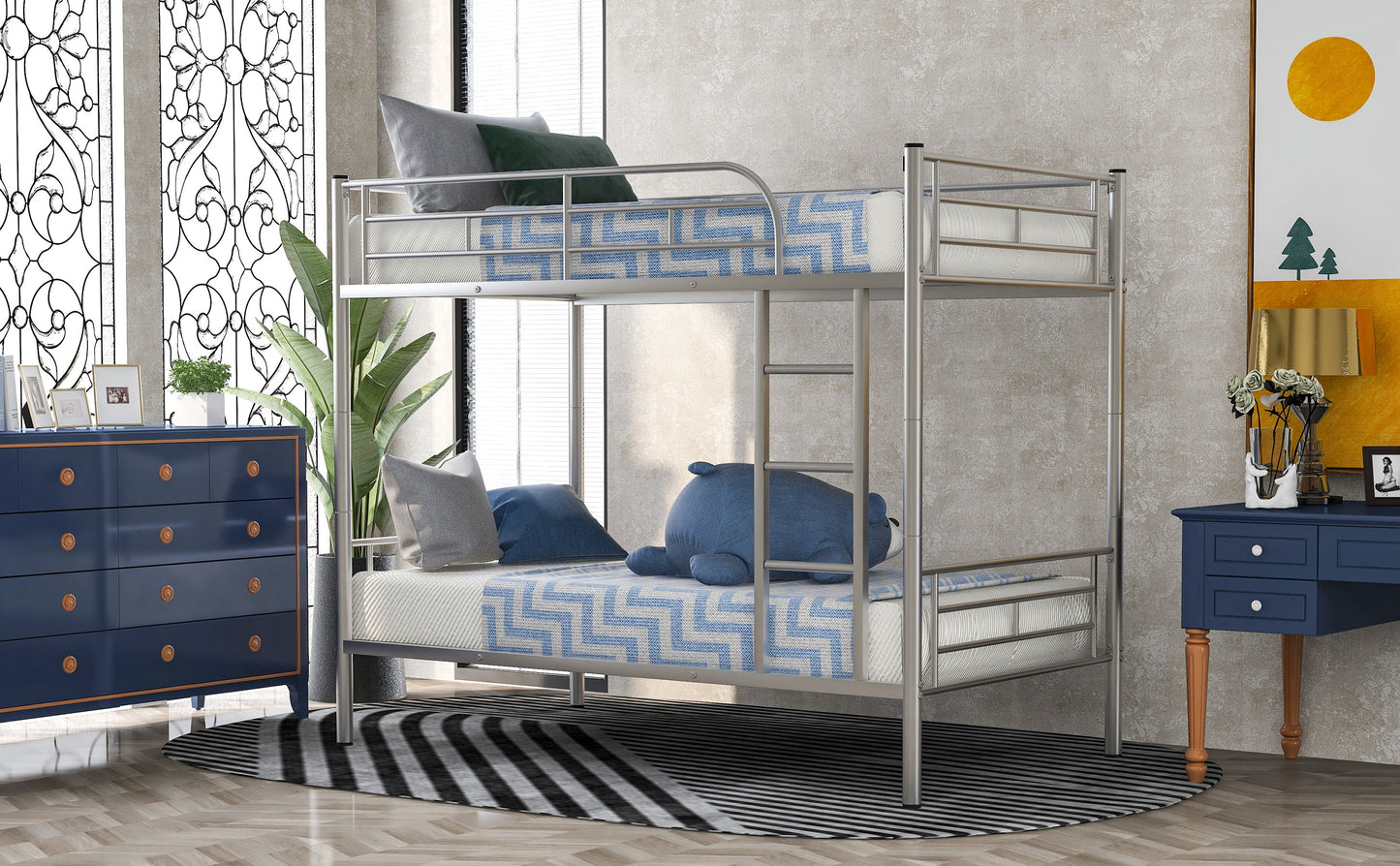 Twin Over Twin Metal Bunk Bed