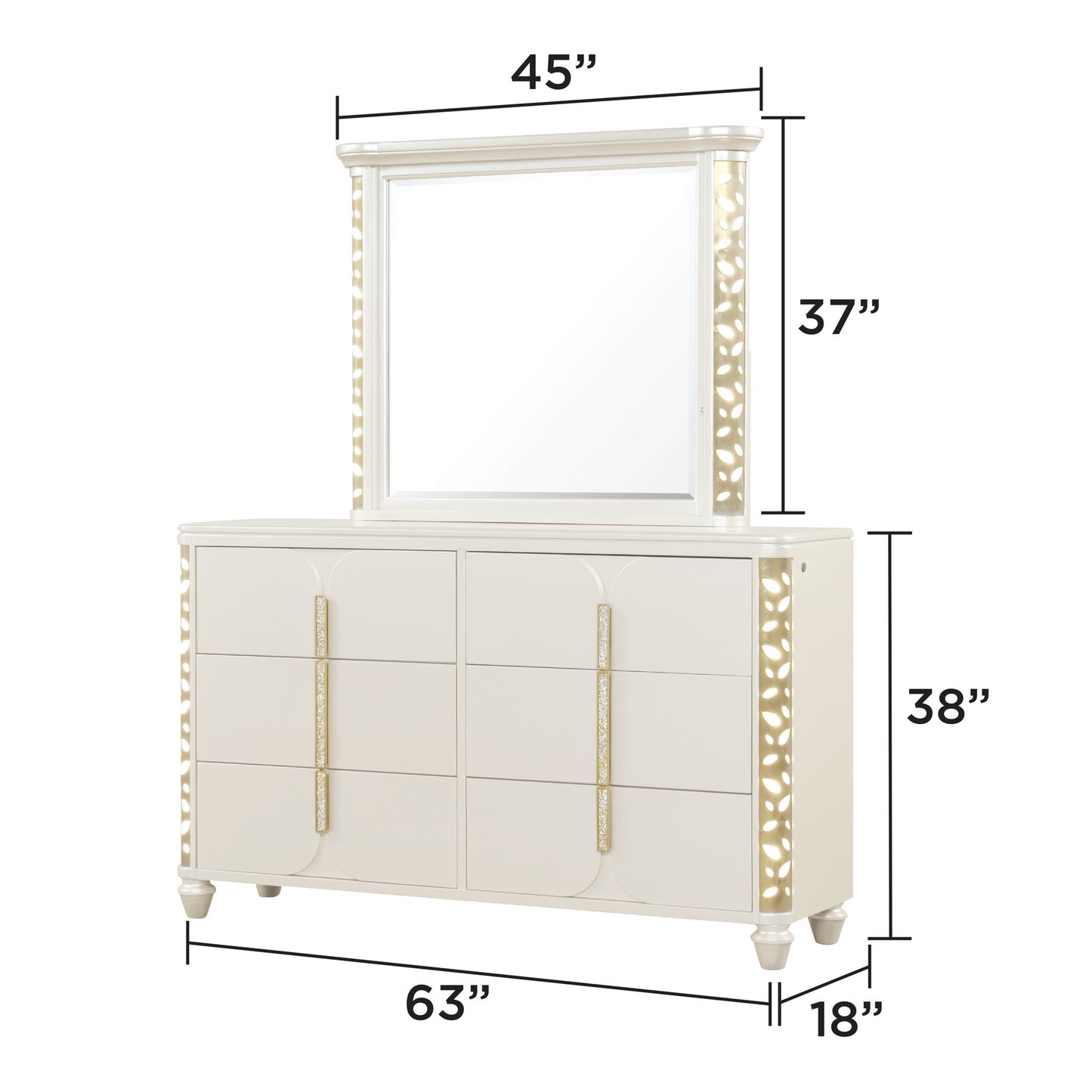 Cinderella - Bedroom Set With LED