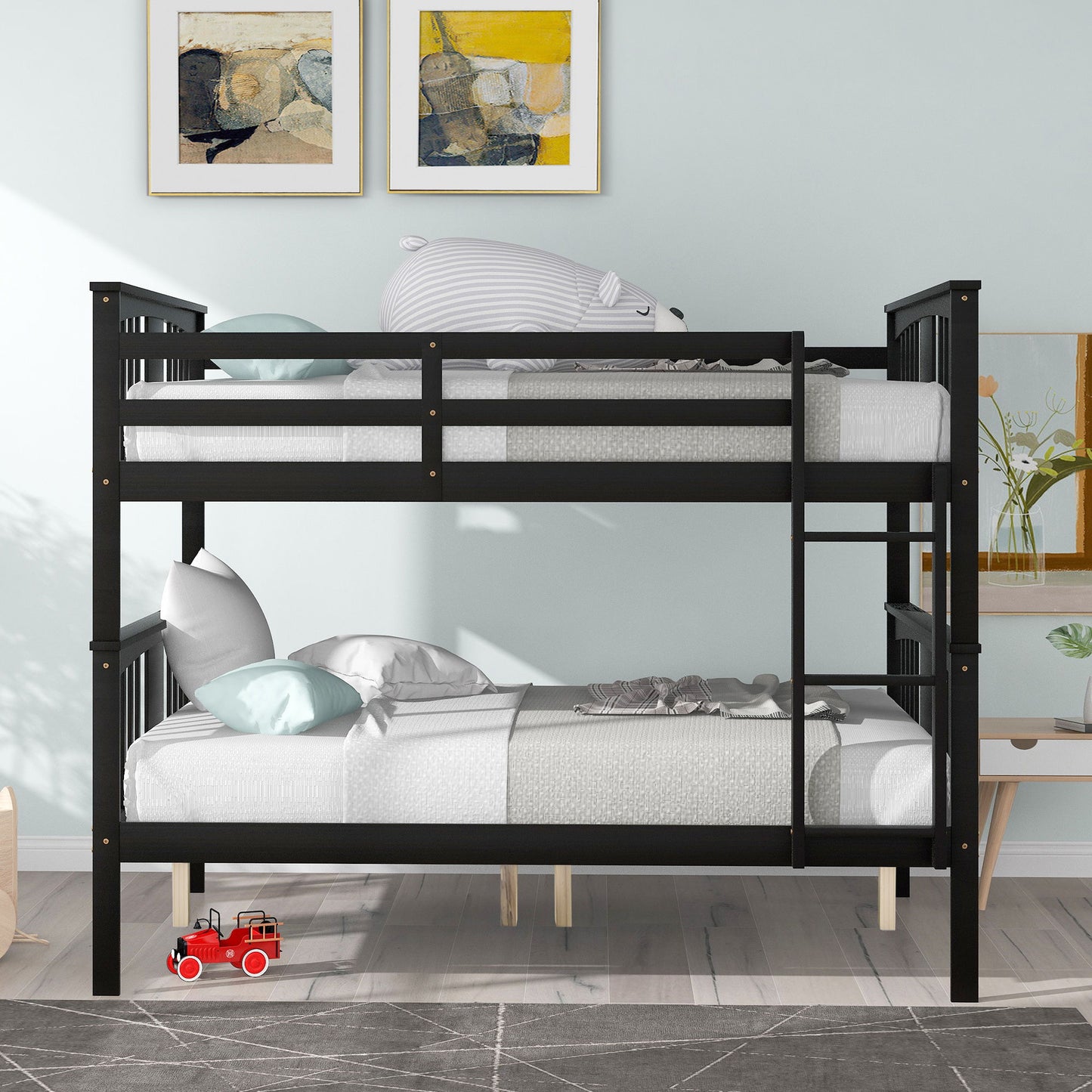 Bunk Bed With Ladder For Bedroom