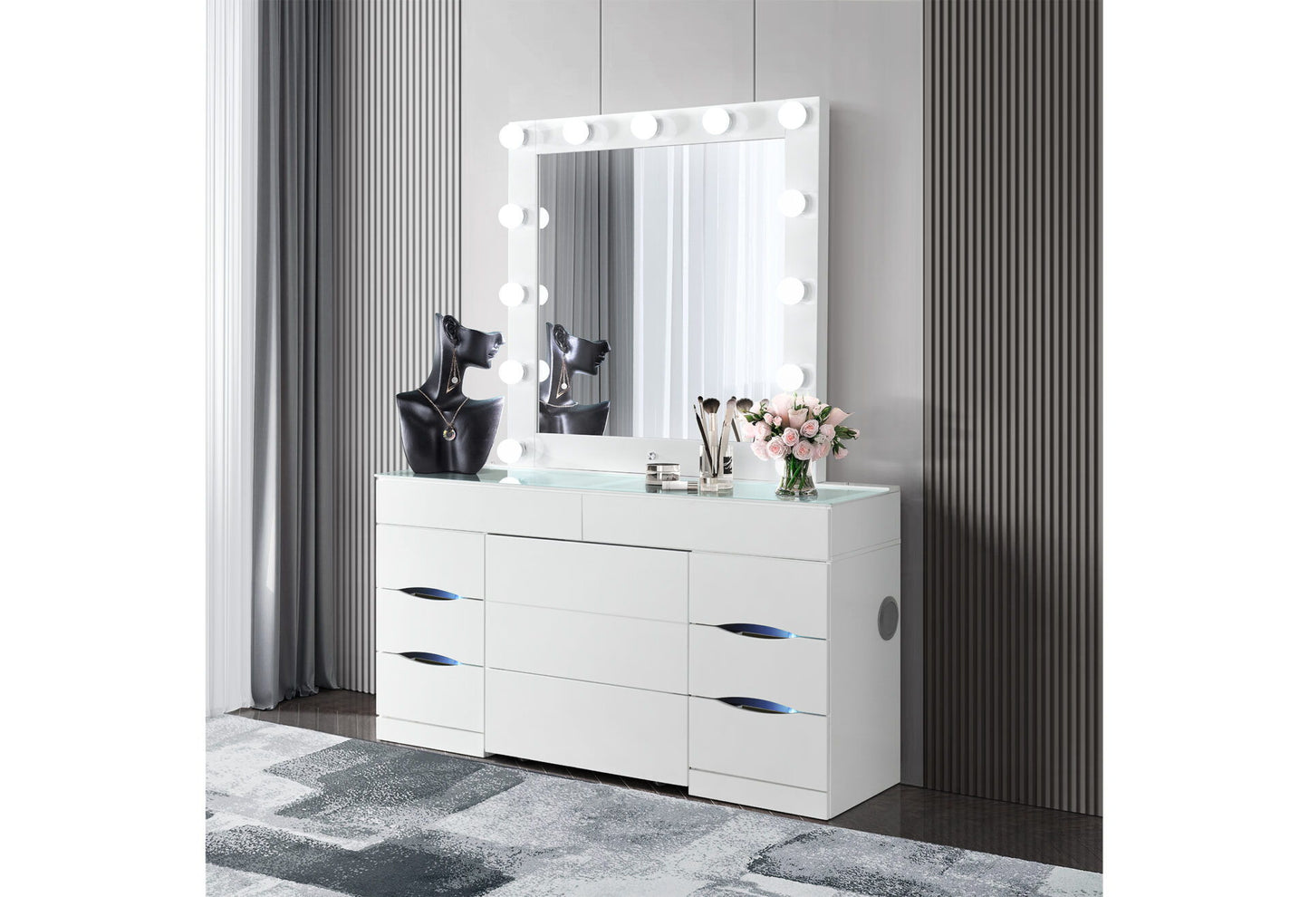Ella - Vanity Top With LED - White