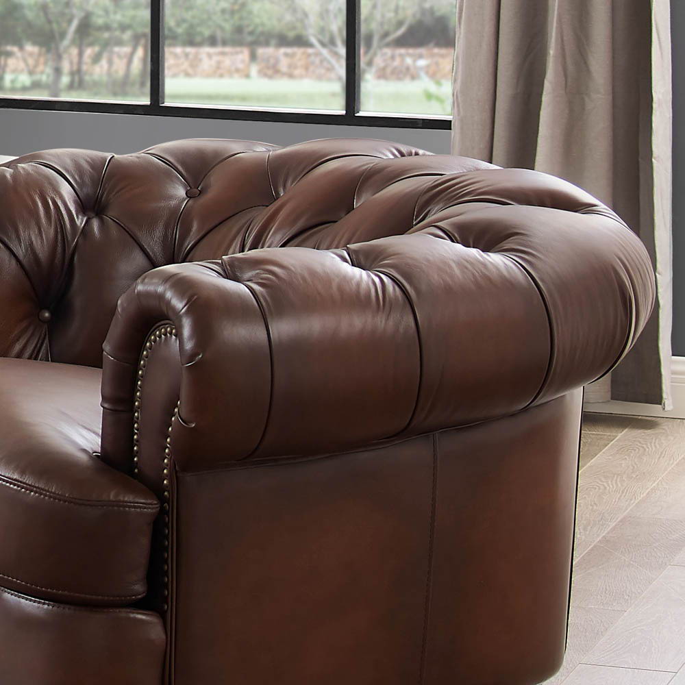 Newport - Leather Chair - Caramel