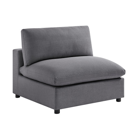 Cassandra - Armless Slipper Chair - Charcoal Gray