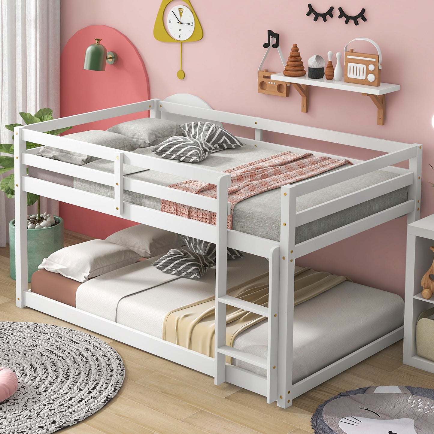 Twin Over Twin Floor Bunk Bed