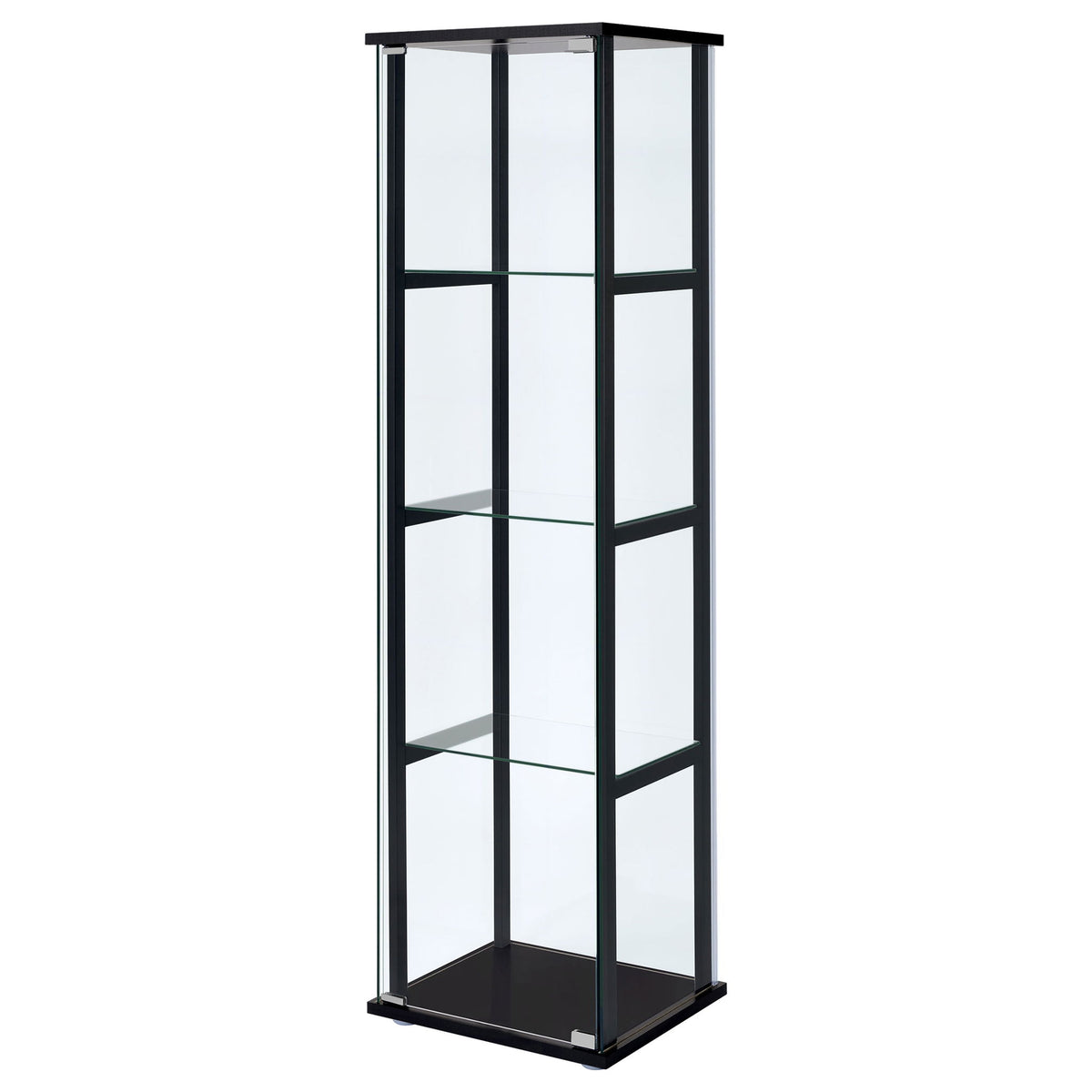 Serena - 4 Shelf Curio Cabinet - Black