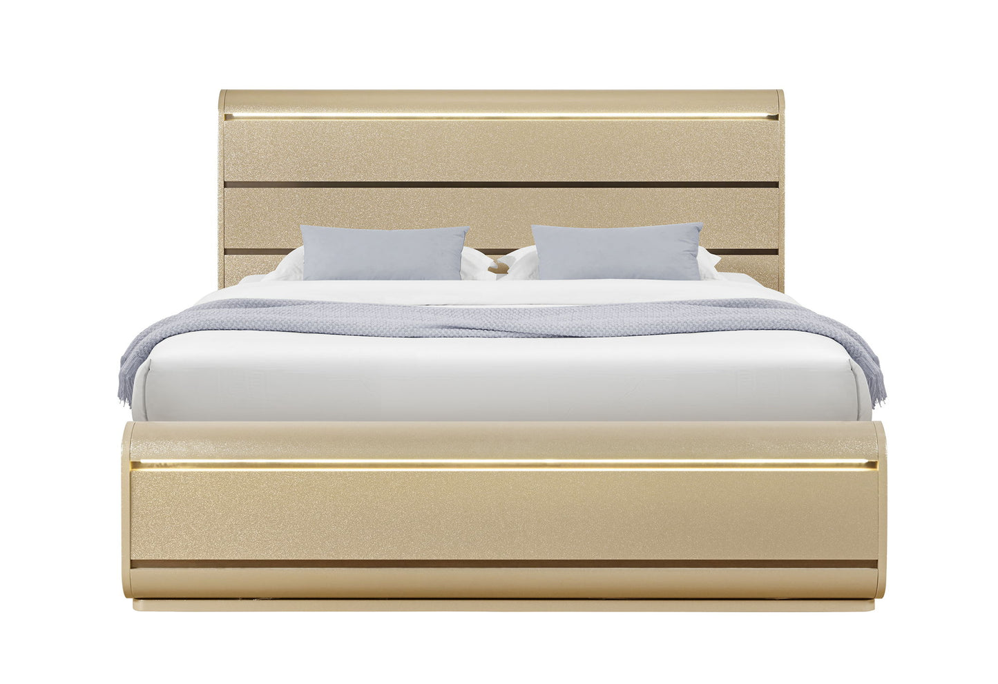 Genesis - King Bed Headboard - Gold