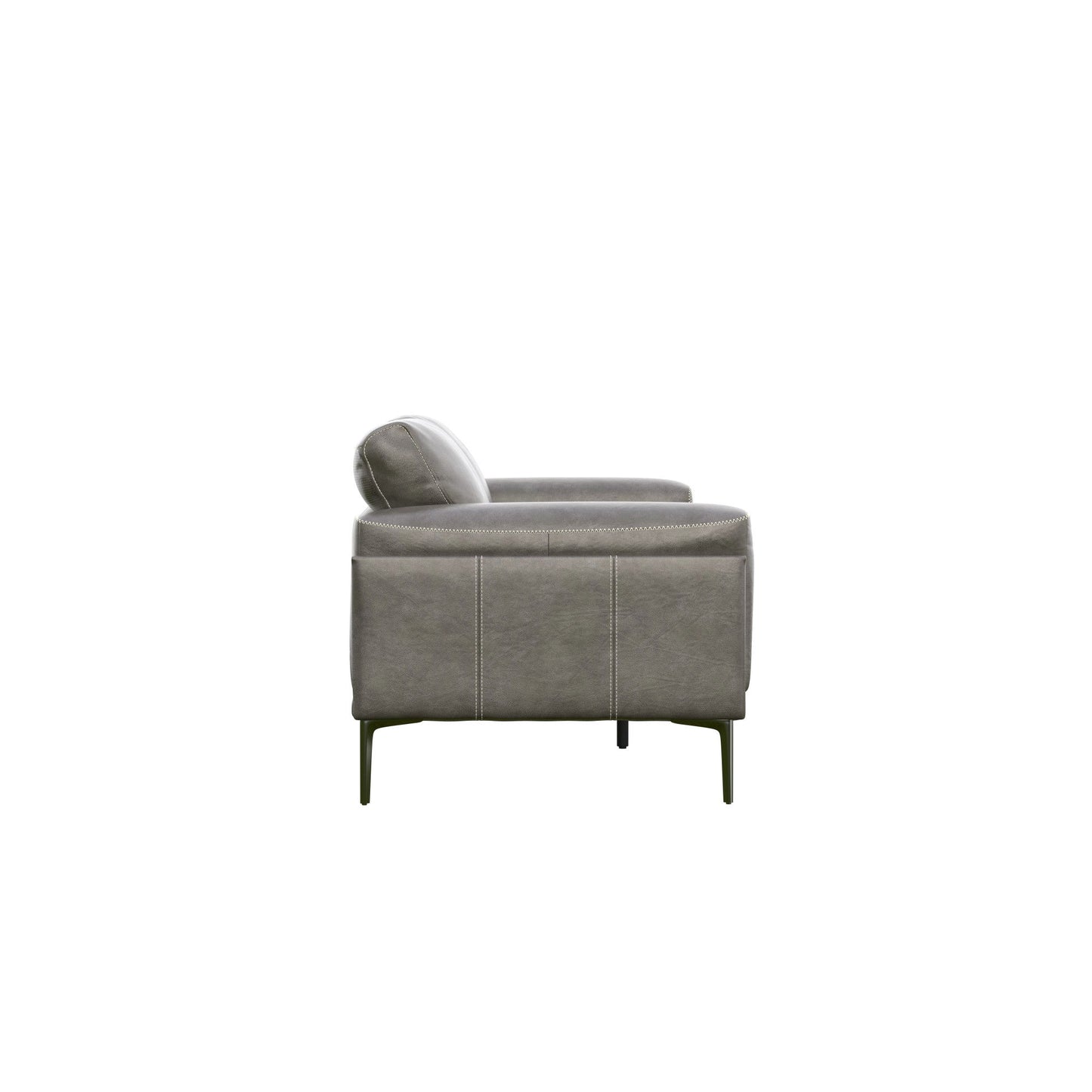 Onyx - Leather Sofa - Gray