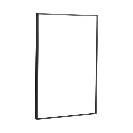 20" Rectangular Wall Mounted Mirror - Black