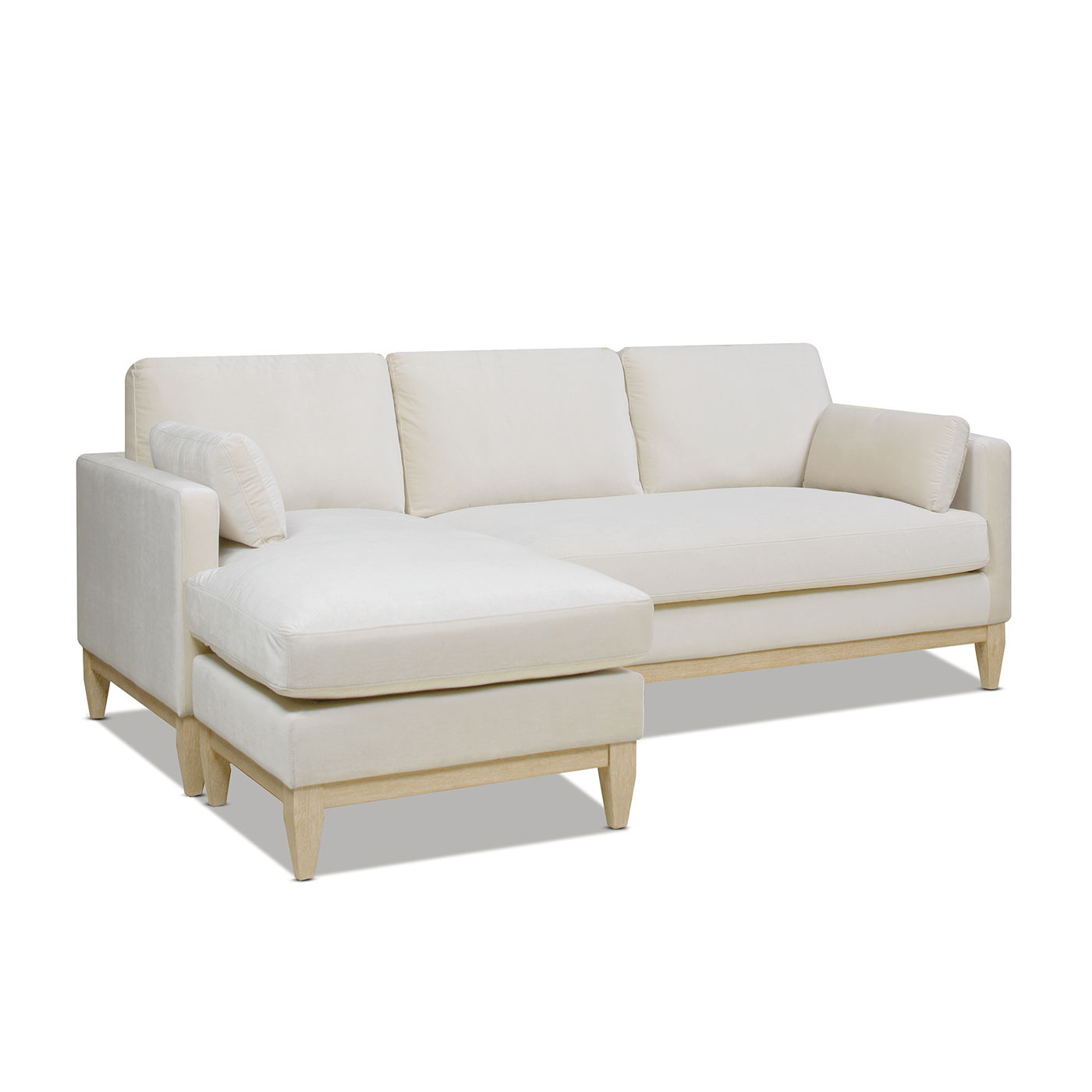 Knox - Modern Farmhouse Reversible Chaise Sectional Sofa - French Beige