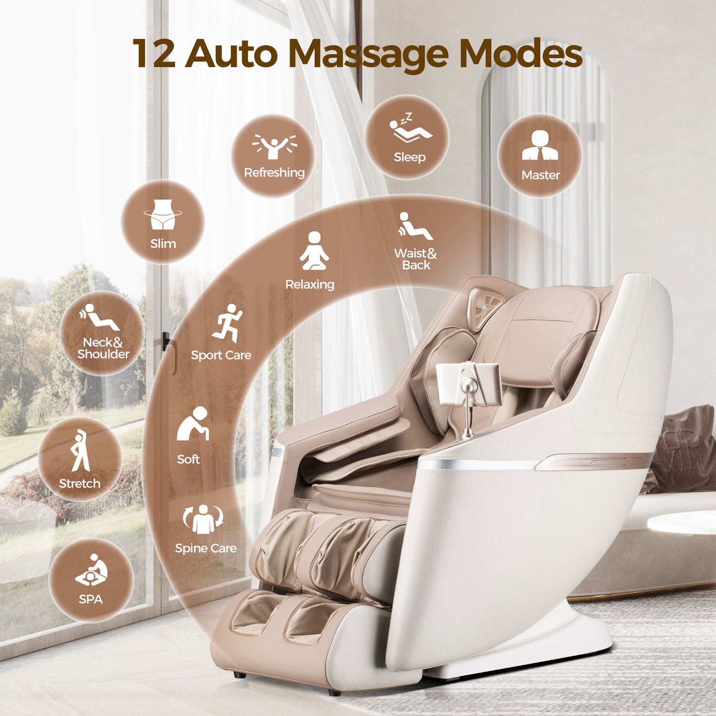 Bosscare - 3D Sl Zero Gravity Massage Full Body Chair With App Control Shiatsu Recline