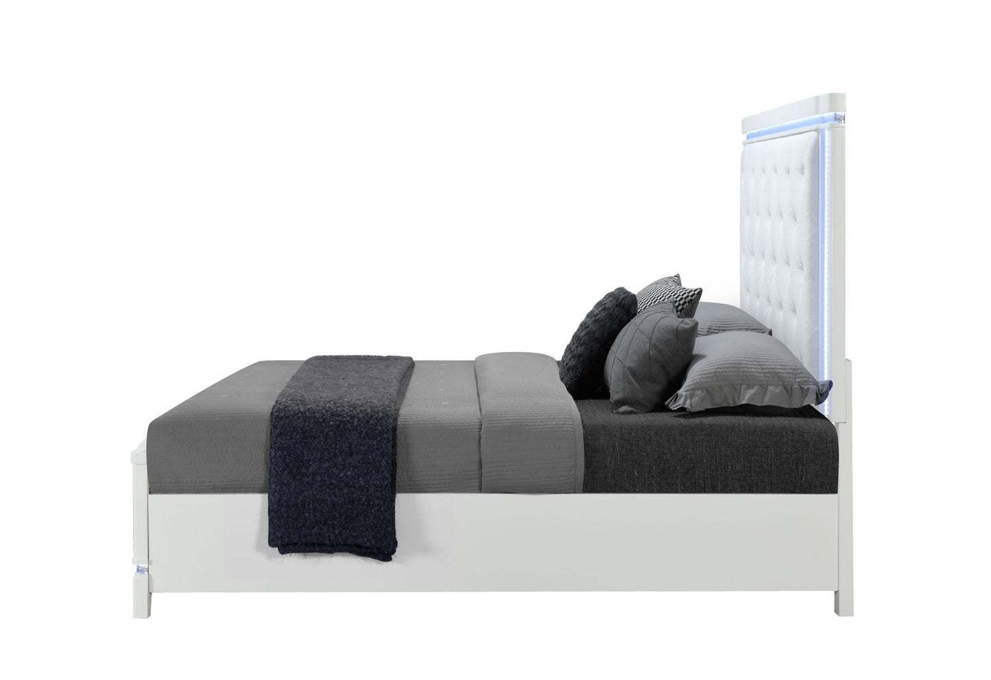 Alina - Queen Bed King Bed Siderails - White