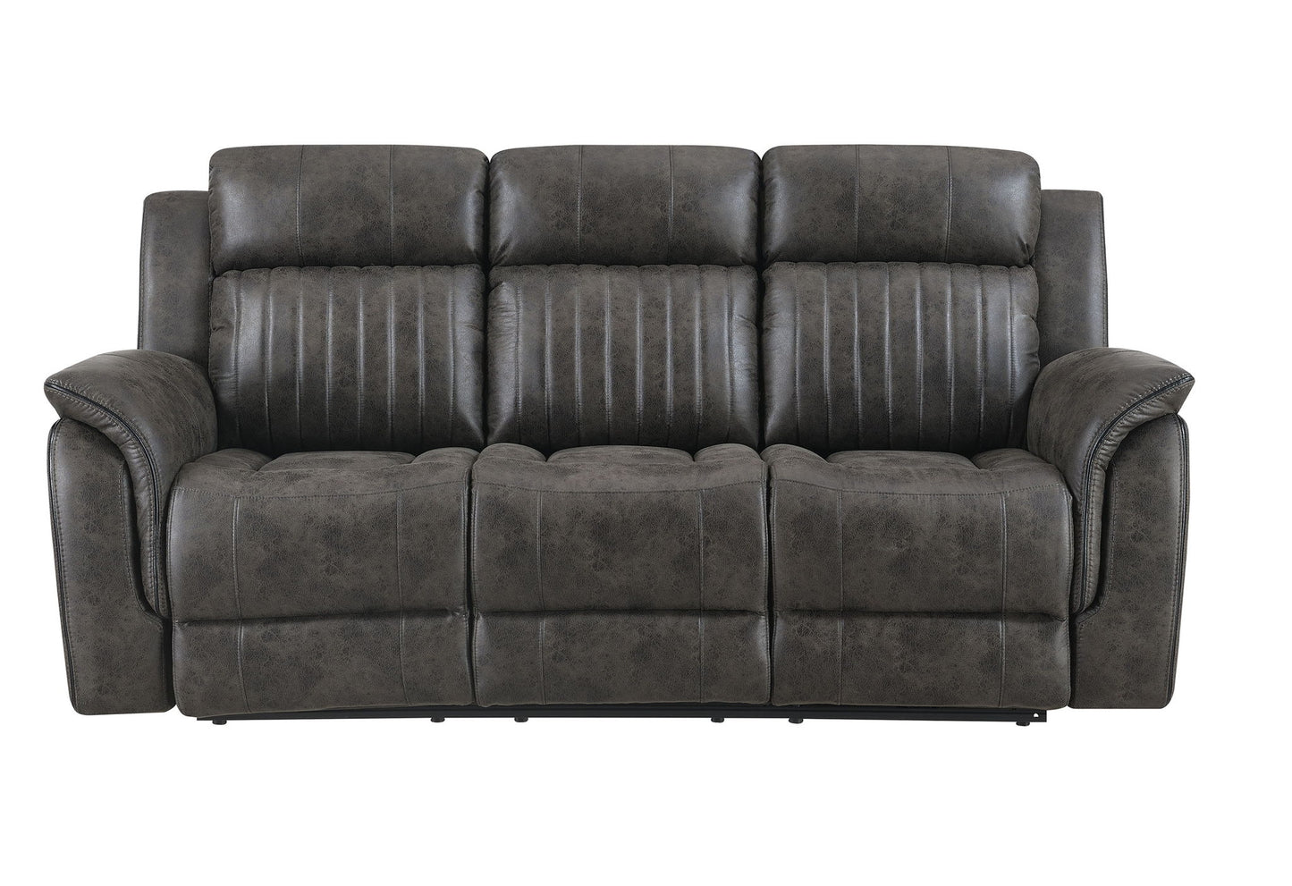 U8517 - 3 Piece Living Room Set (Reclining Sofa / Reclining Loveseat / Glider Recliner) - Charcoal