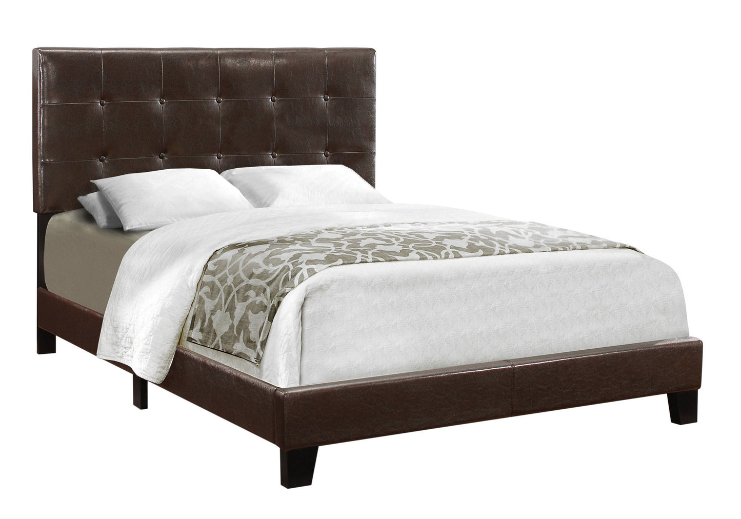 Bed, Upholstered, Frame Only, Transitional