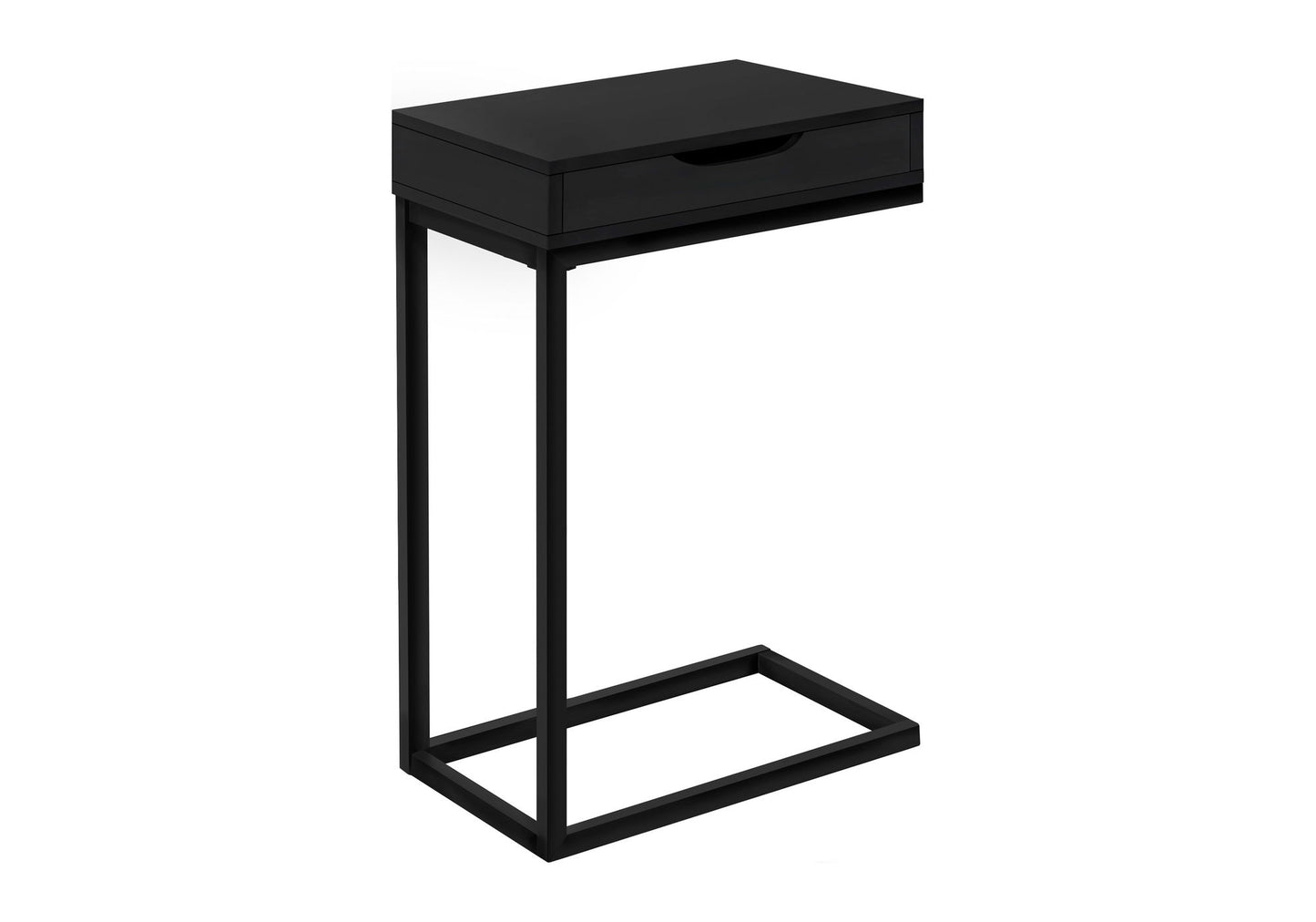 Accent Table, C - Shaped Contemporary Elegant Desig