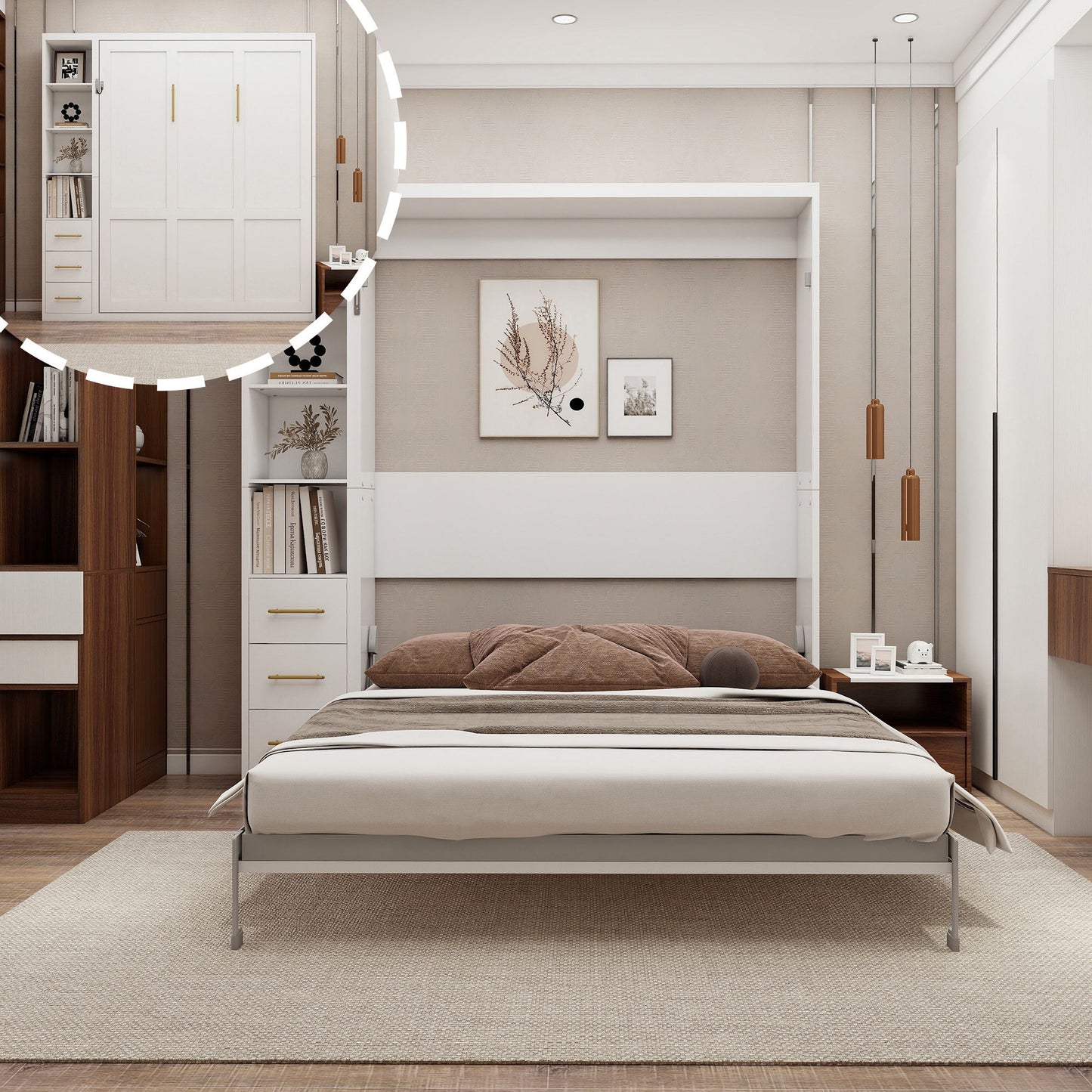 Multifunctional Vertical Murphy Wall Bed